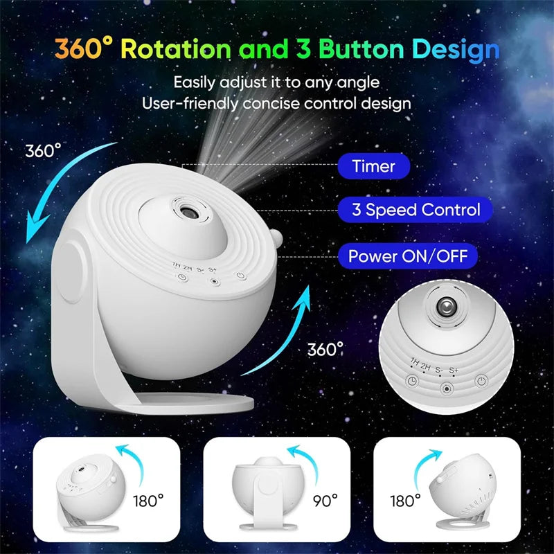 Galaxy Star Projector Night Lamp
